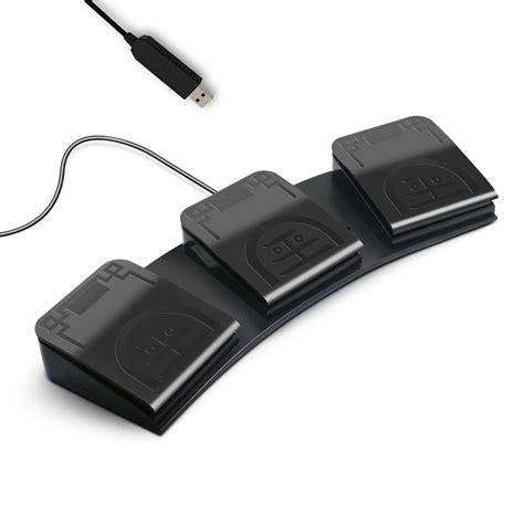 USB Foot Pedal PC 3 Key Foot Pedal Customized Foot Switch Black for ...