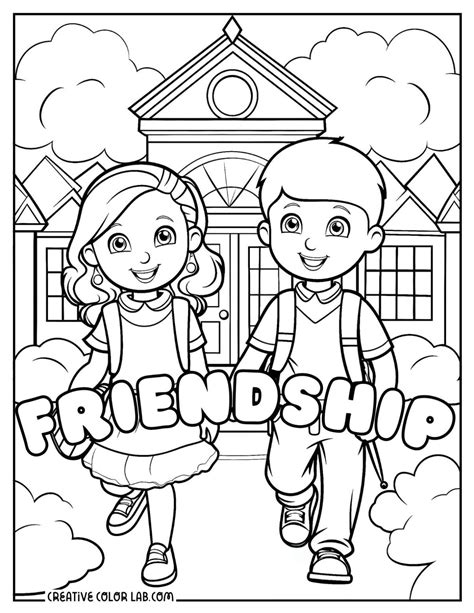 Printable Best Friend Coloring Pages | Free Friendship Printables