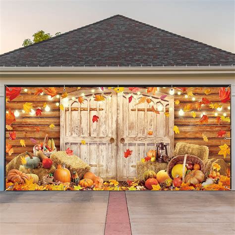 Amazon.com : 6 x 13 ft Fall Garage Door Banner Large Thanksgiving ...