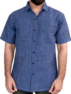 Auzanoor Collection Men Self Design Casual Blue Shirt - Buy Auzanoor ...