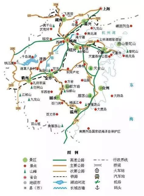 浙江旅游地图_浙江地图全图高清版-云景点