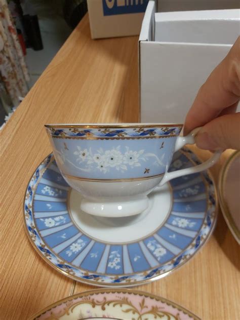 日本製名瓷~鳴海NARUMI 瓷器Victoria Style Tea cup set, 傢俬＆家居, 廚具和餐具, 茶具配件 - Carousell