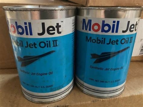Buy 2 Cans - Mobil Jet Oil II Engine Oil, 1 Quart each, Expiration ...