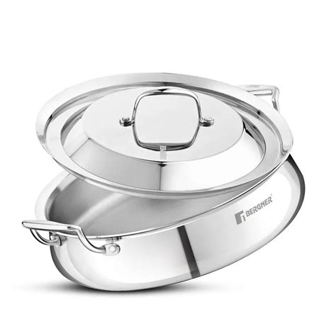 Bergner Argent Samsara Tri-Ply Stainless Steel Biryani Handi with Stai