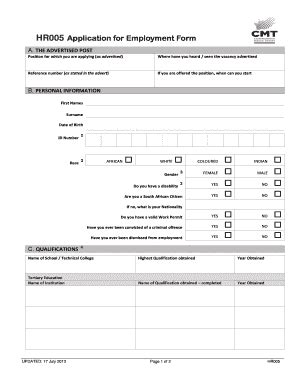 Cmt Application Form - Fill and Sign Printable Template Online