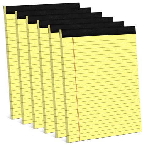 Amazon.com : Note Pads 8.5 x 11 Wide Ruled Lined Writing Pads Yellow ...