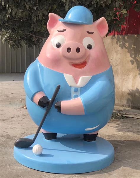 新年玻璃钢雕塑户外卡通创意猪雕塑摆件幼儿园猪年摆件【价格，厂家，求购，什么品牌好】-中国制造网，惠创艺雕塑工程(深圳)有限公司