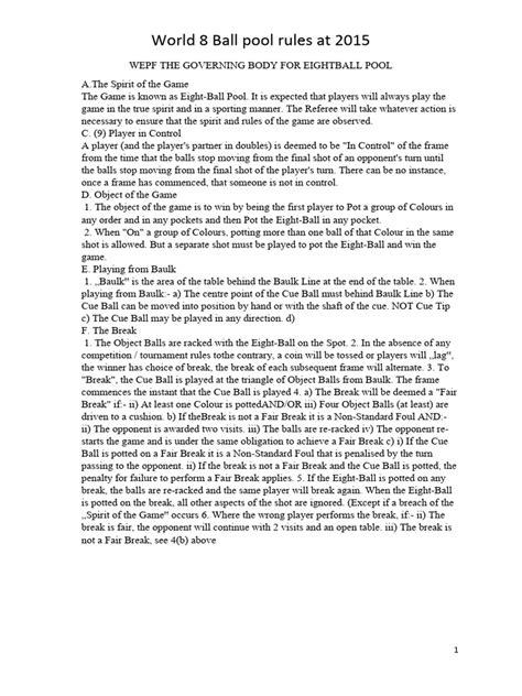 Image result for Pool Table Line Rules