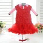 Fashionable Red and White Infant Flower Headband for Indian Girls