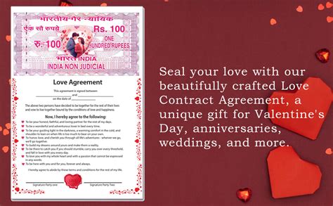 Kaameri Bazaar Love Contract Agreement - Certificate Gift for ...