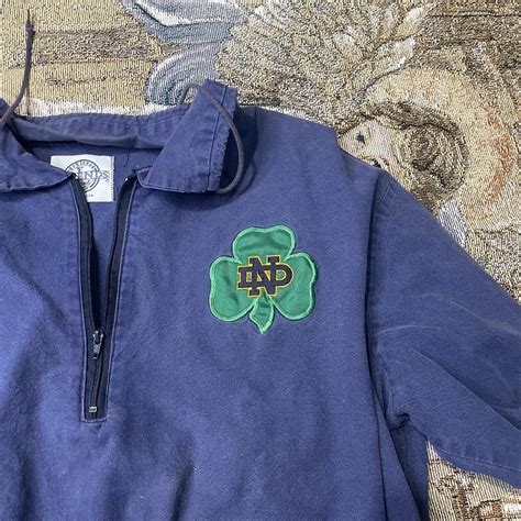 Vintage Notre Dame Quarter Zip (90s) Untagged but... - Depop