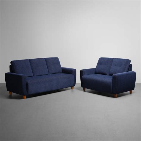Buy Sleepyhead Yolo 2 Seater Berry Blue Fabric Sofa Online at Best Pri