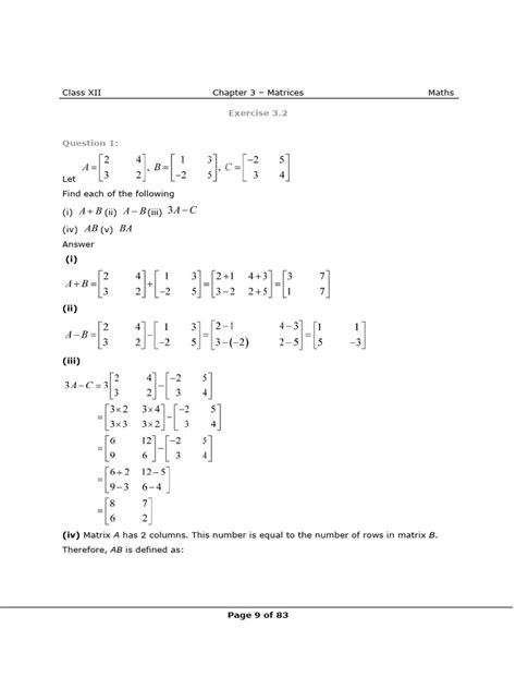 Image result for Matrices Chapter 2