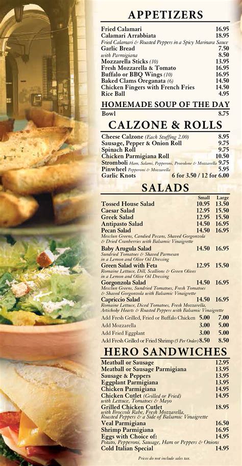 Oyster Bay Menu - Marios Pizzeria Online