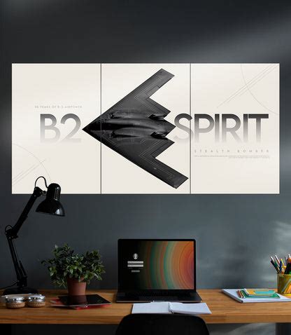 Stealth Bomber B2 Spirit | Fighter Jet | 3 Piece Set | Posterized.in
