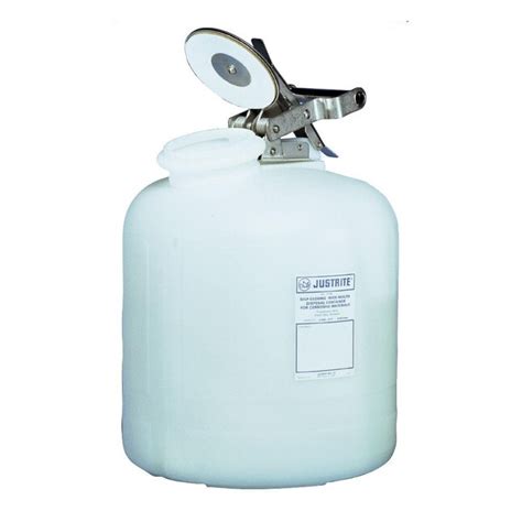 Justrite Justrite 12765 5 Gallon Wide Mouth Acid Container Stainless ...