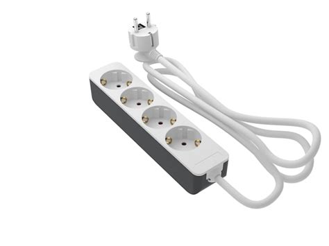 RS PRO | RS PRO 2m 4 Socket Type F - German Schuko Socket, 250 V, IP20 ...