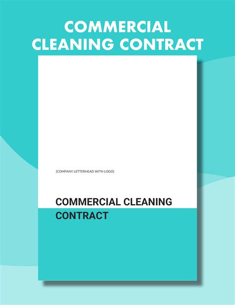 Free Cleaning Contract Templates, Editable and Printable