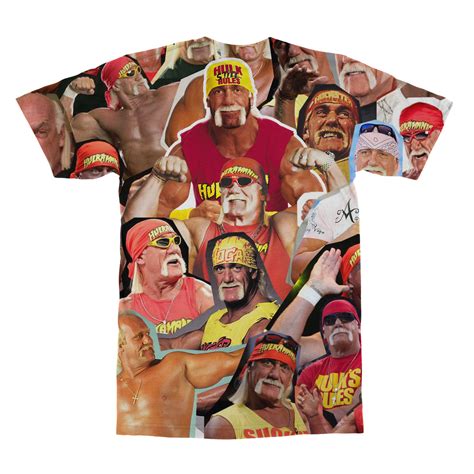 Hulk Hogan 3D Collage Face T-Shirt - AllOverPrint.ca