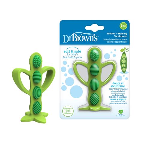 Dr. Brown's Peapod Teether + Toddler Toothbrush 3 months + BPA Free ...
