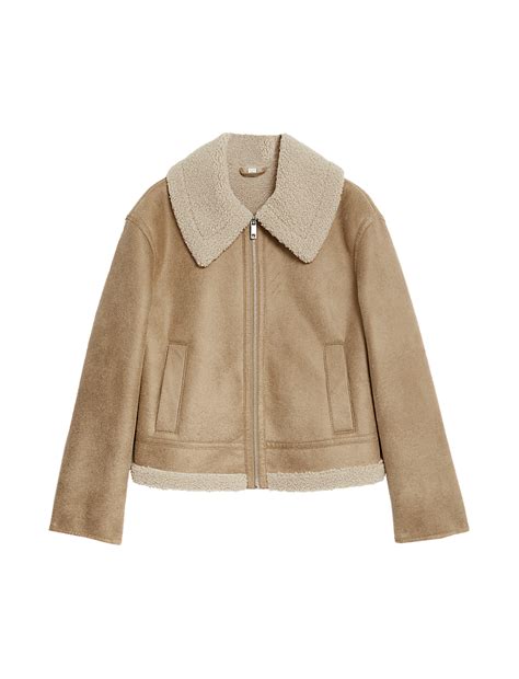 Buy Faux Shearling Lightweight Jacket at Marks & Spencer
