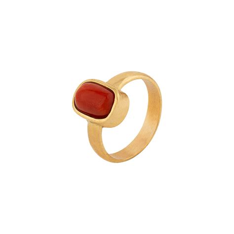 Red Coral (Munga) 3.25 Ratti Ashtadhatu Rashi Ratna Ring with original ...