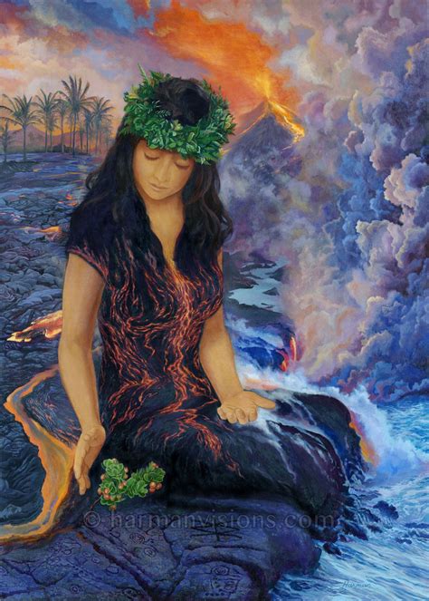 Goddess Pele main — Harman Visions | Hawaiian goddess, Hawaiian art ...