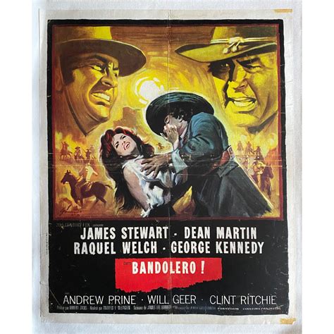 BANDOLERO Affiche de film entoilée - 40x60 cm. - 1968 - James Stewart ...