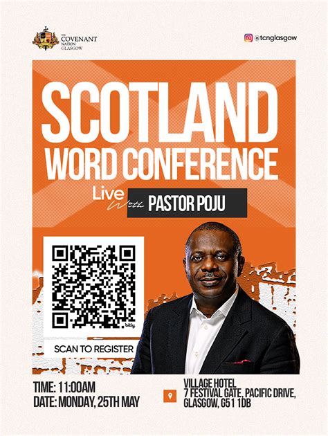 2026 Scotland Word Conference with Pastor Poju Oyemade, Village Hotel ...