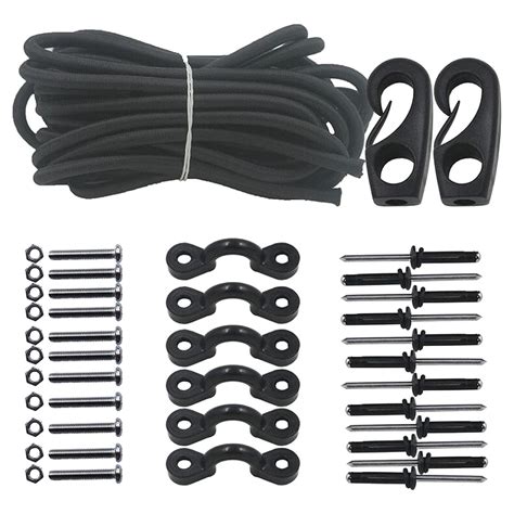 CALADNIS Kayak Deck Rigging Kit Bungee Cord Rope Nylon Pad Eyes for ...