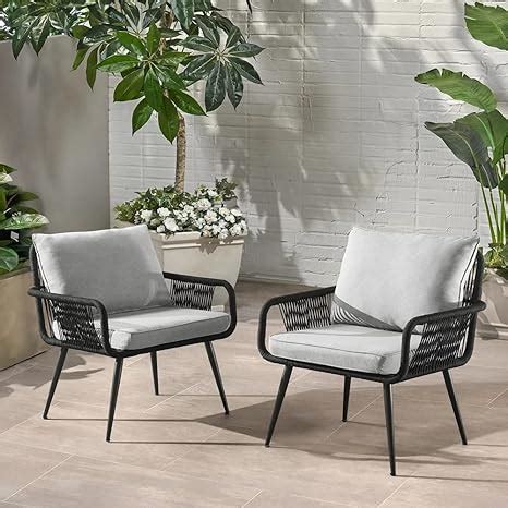 DEVOKO Patio Furniture Set, 2 Pieces Porch Backyard Garden Outdoor ...