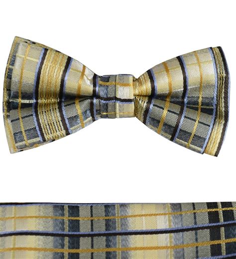 Yellow Boys Bow Tie and Pocket Square Set, Pre-tied | Paul Malone