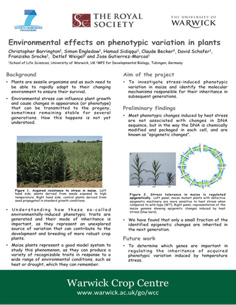 Environmental effects on phenotypic variation in plants