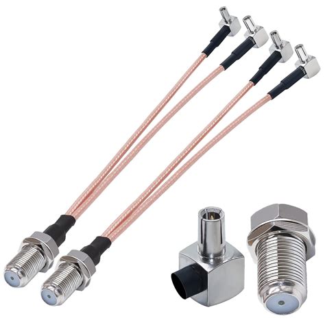 RF SIGNAL F to TS9 Coax Cable F Type Female to Dual TS9 Male Right ...