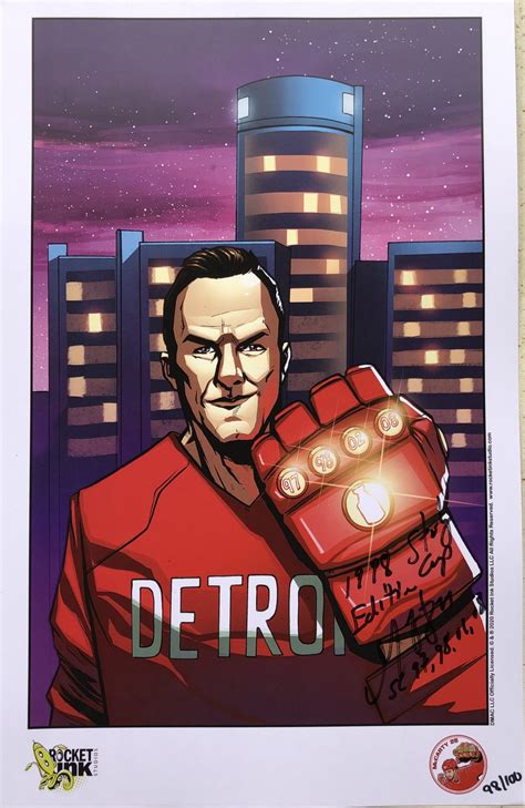Darren McCarty Jersey Gauntlet signed 11 X 17 inch poster. This signed ...