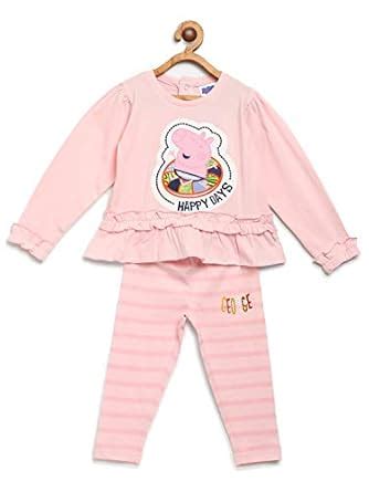 Buy Peppa Pig Girl's Cotton Trousers Suit (PPPGCT2356_Barely Pink_7-8 ...