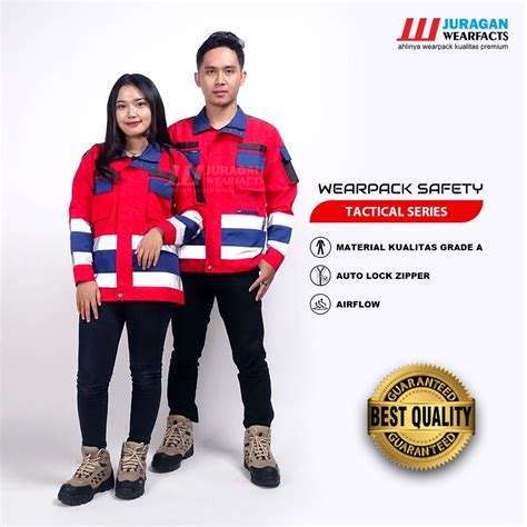MERAH Juragan Wearfacts - Wearpack Ripstop Semi Jacket Top in Red with ...