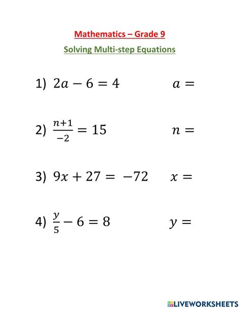 Image result for Solving Multiple Step Equations