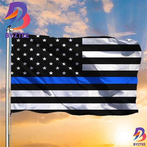 Anti Black Lives Matter Flag Trump Thin Blue Line Flags Black The Blue ...