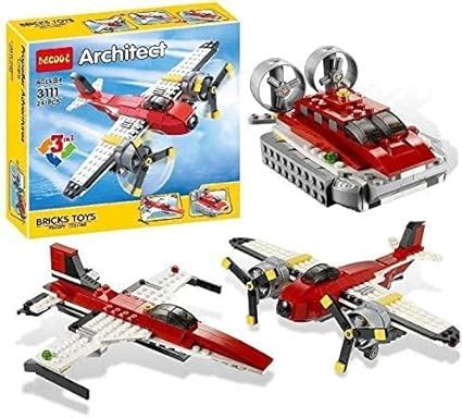 3 in 1 Architect Series Plane Fighter Jet Building Block Toy Set ...
