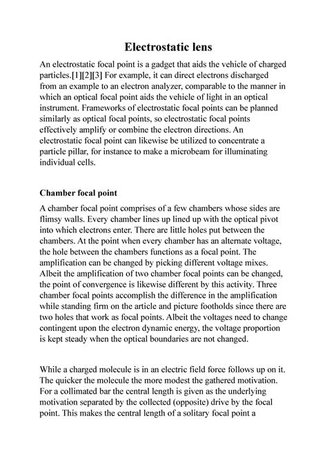 Electrostatic lens - Yazar - Electrostatic lens An electrostatic focal ...