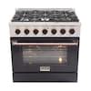 Kucht KNG 36-in 6 Burners 5.2-cu ft Convection Oven Freestanding ...