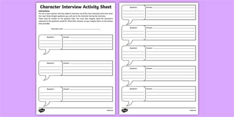 Interview Worksheet for Creative Writing 的图像结果