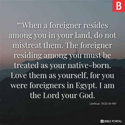 Bible Verse About Immigrants