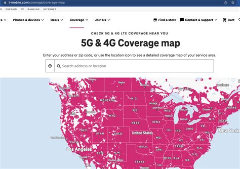 T-Mobile Internet Coverage Map 的图像结果
