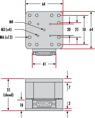 20mm Zaber™ Vertical Translation Stage, Integrated Controller, Rotary ...