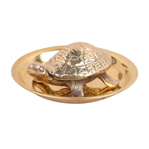Buy karigar creations Handicraft Vastu Metal Gold Coated Tortoise ...