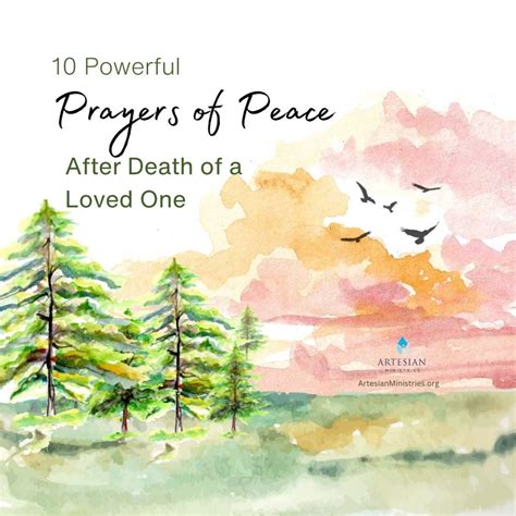 10 Powerful Prayers of Peace After Death of Loved One - Artesian Ministries
