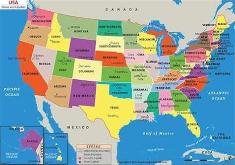 US States and Capitals Map : Amazon.in: Office Products
