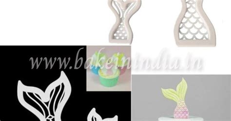 Cake Décor 2pcs Mermaid Tail Cutters Fondant Tool